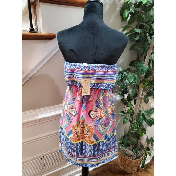 Red Camel Women's Multicolor Polyester Off The Shoulder Knee Length Dress Size M - Picture 7 of 12